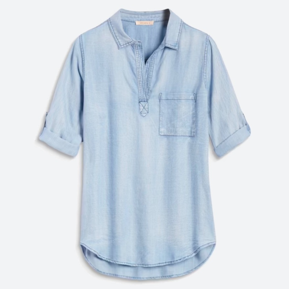 Skies Are Blue Alisson Chambray Top